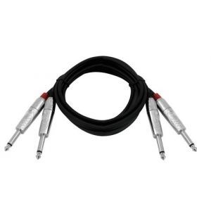 Cablu Omnitronic Jack cable 2x2 Jack mono 10 m