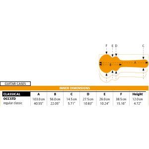 Ortega Economy Hard Case Classical 4/4 OCCSTD
