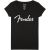 Tricou Fender Fender Spaghetti Logo Womens Tee Black