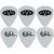 Set Pene EVH Signature Picks White/Black .60 M