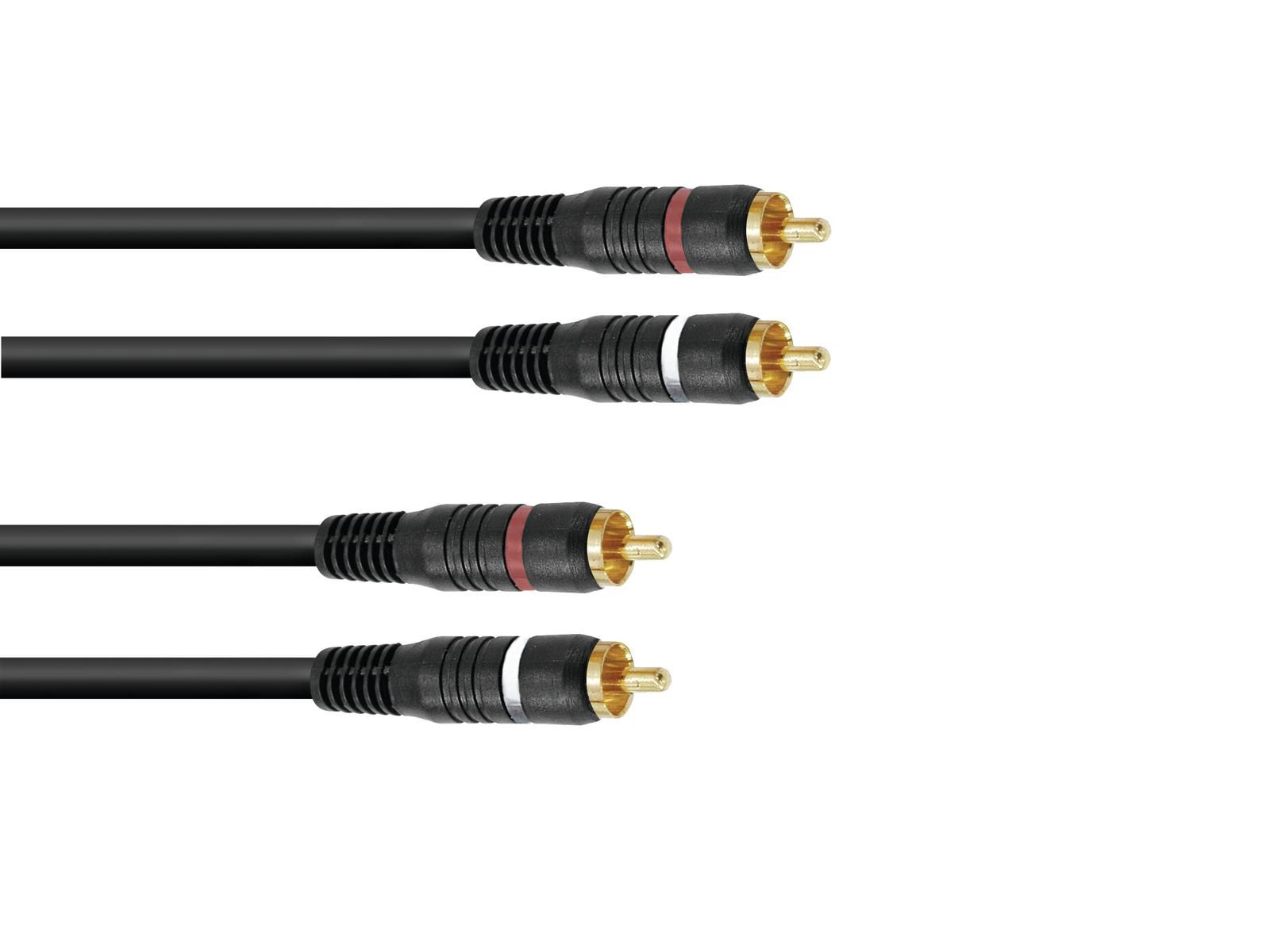RCA⸌⍤⃝⸍.*゜ Cablu Omnitronic RCA cable 2x2 15m negru