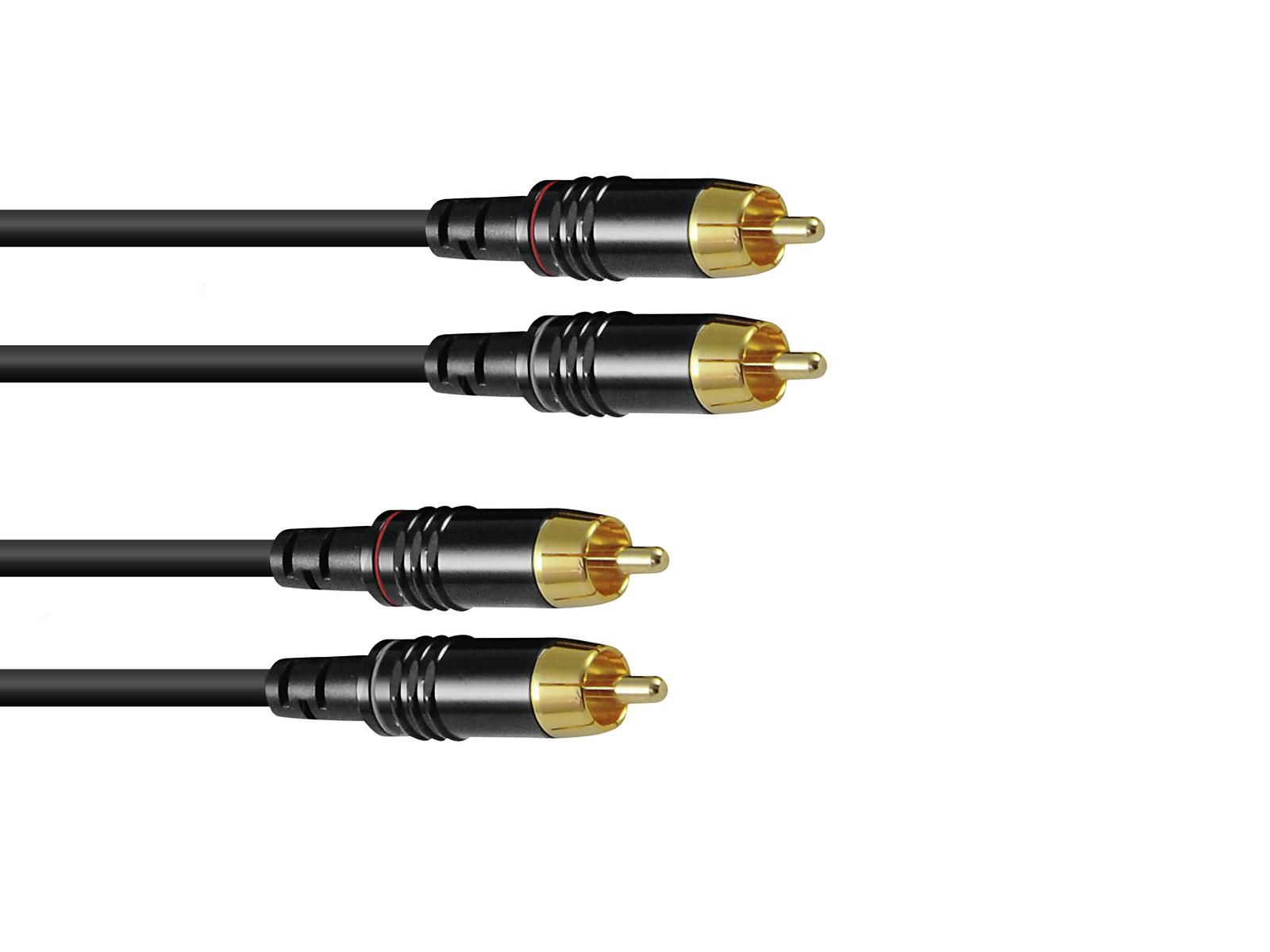 Sommer RCA cable 2x2 10m Black Hicon